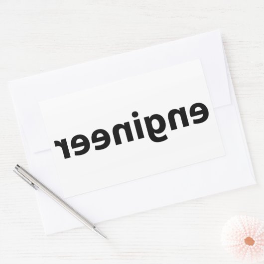 Reverse Engineer Rechthoekige Sticker (Envelop)
