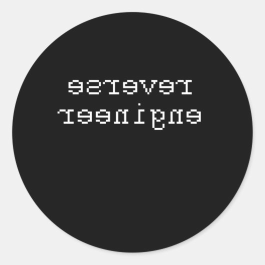 REVERSE-ENGINEER RONDE STICKER (Voorkant)