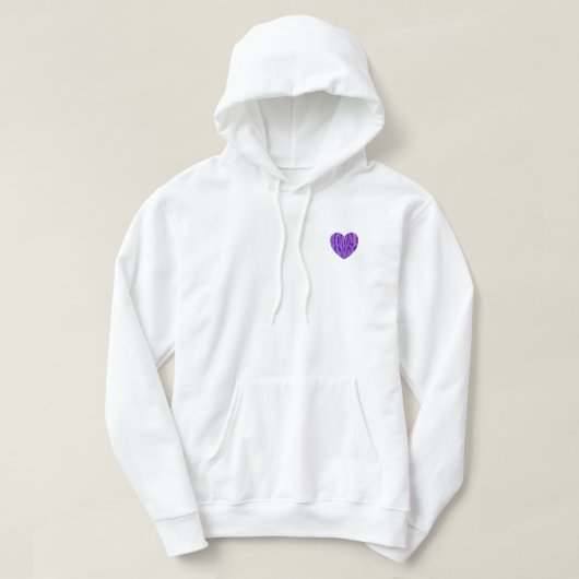 reverse heart hoodie (Design voorkant)