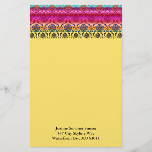 REVERSE RAINBOW FADE: Fuchsie, rood, Oranje, geel Briefpapier
