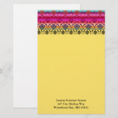 REVERSE RAINBOW FADE: Fuchsie, rood, Oranje, geel Briefpapier (Voorkant / Achterkant)