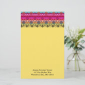 REVERSE RAINBOW FADE: Fuchsie, rood, Oranje, geel Briefpapier (Staand voorkant)