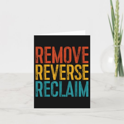 Reverse Reclaim Protest verwijderen Kaart (Voorkant)
