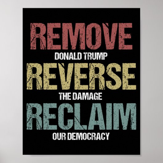 Reverse Reclaim Protest verwijderen Poster (Voorkant)
