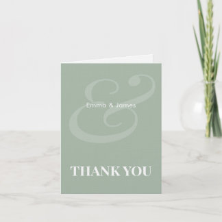REVERSE Sage Ampersand Huwelijk | Bedankkaart