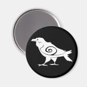 Reverse Tribal Raven Koelkast Magnet (Voorkant / Achterkant)