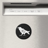 Reverse Tribal Raven Koelkast Magnet (Insitu (Vaatwasser))