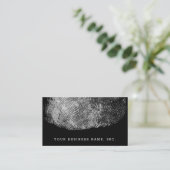 Reversed Loop Fingerprint Monochrome Visitekaartje (Staand voorkant)