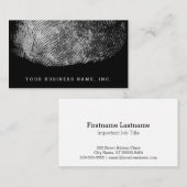 Reversed Loop Fingerprint Monochrome Visitekaartje (Voorkant / Achterkant)