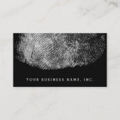 Reversed Loop Fingerprint Monochrome Visitekaartje (Voorkant)