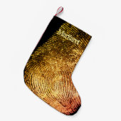 Reversed Loop Fingerprint Small Christmas Stocking Kleine Kerstsok (Voorkant (Hangend))