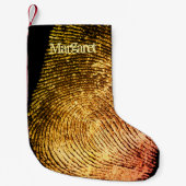 Reversed Loop Fingerprint Small Christmas Stocking Kleine Kerstsok (Voorkant)