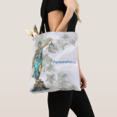 Reversibele Lady Justice en 3D Veritas op Blue Tote Bag (Dichtbij)