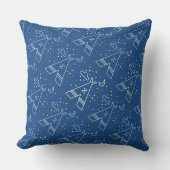 Reversibele marineproef en babyblauw proefpop kussen (Voorkant)