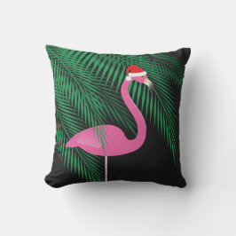 Reversibele Roze en Zwarte Santa Flamingo Pillow 1 Buitenkussen