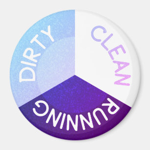 Reversibele vuilniswasmachine Clean Dirty Magnet