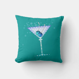 REVERSIBLE Blue Martini American MoJo Pillow Kussen