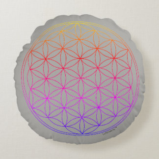 Reversible Cushion Flower of Life and Mandala Rond Kussen