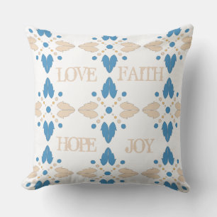 Reversible Designer Scripting Pillow Kussen