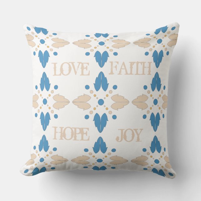 Reversible Designer Scripting Pillow Kussen (Voorkant)