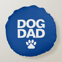 Reversible Dog Dad Rond Kussen