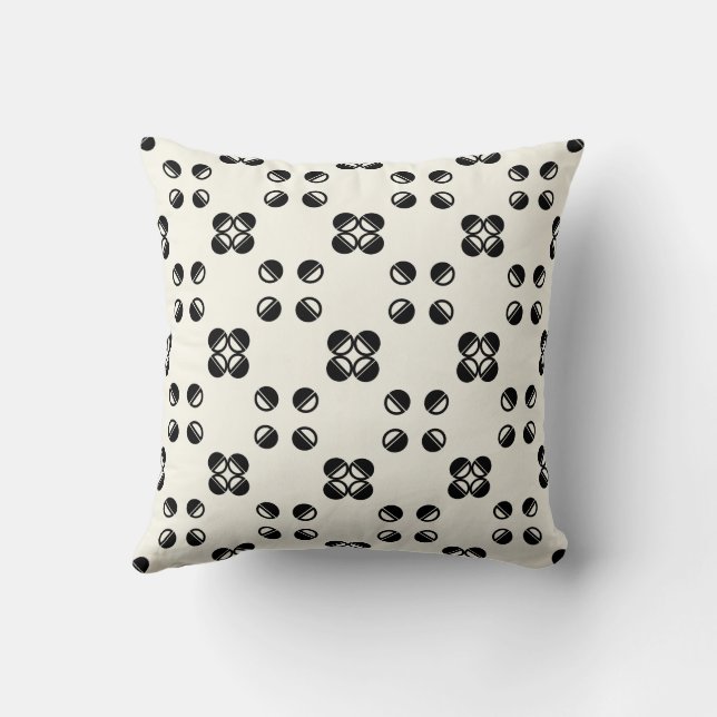 Reversible Modern Geometric Polkadot Kussen (Achterkant)