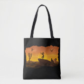 Reversible Native American Kokopelli Tote Bag (Voorkant)