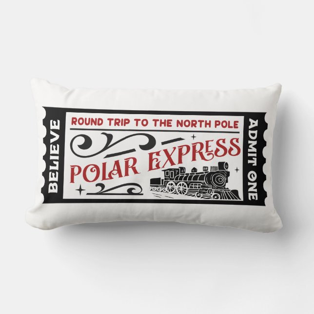 Reversible Polar Express-kerstmis Kussen (Voorkant)