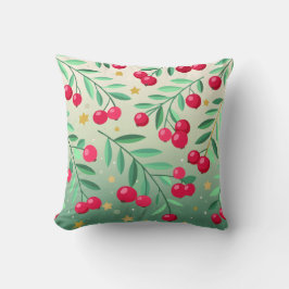 Reversible Seasonal Cherry Tree & Cardinal Pillow  Kussen