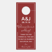 Reversible Welcome & DND Bourgondische bruiloft La Deurhanger (Achterkant)