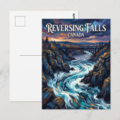 Reversing Falls Rapids Canada Briefkaart (Voorkant / Achterkant)