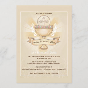 Reverted Chalice Retirement Dinner Kaart