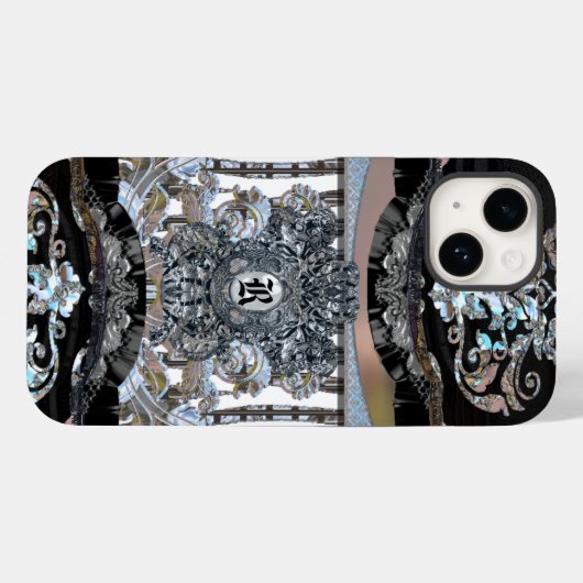 Revforth Elegant Monogram Case-Mate iPhone Case (Achterkant (horizontaal))