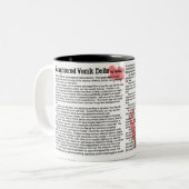 review beker tweekleurige koffiemok (Voorkant links)