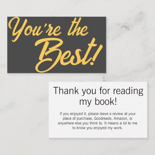 Review Dank u Kaarten - Toolkit van de Auteurs Afsprakenkaartje (Voorkant / Achterkant)