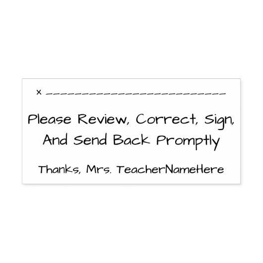 Review document + naam Rubber stempel (Afrduk)