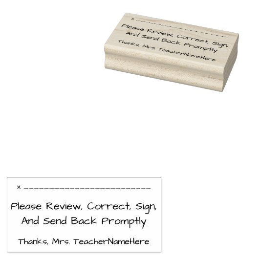 Review document + naam Rubber stempel (Gestempeld)