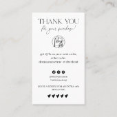 Review Eenvoudig zwart-wit, bedankt Visitekaartje (Voorkant)