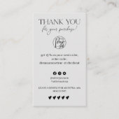 Review Eenvoudige, grijze volgorde bedankt Visitekaartje (Voorkant)