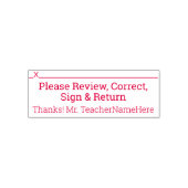 Review en gebarentaal aanvragen + Rubberstempel Zelfinktende Stempel (Design)