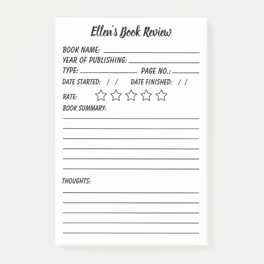 Review en informatie over persoonlijke boeken post-it® notes (Voorkant)