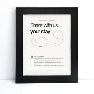 Review en promotie hostel bed & ontbijt info poster