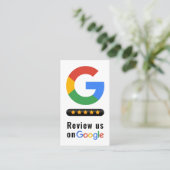 Review Google Review QR Code Google Ratings Visitekaartje (Staand voorkant)