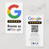Review Google Review QR Code Google Ratings Visitekaartje (Voorkant / Achterkant)