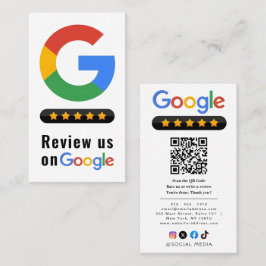 Review Google Review QR Code Google Ratings Visitekaartje