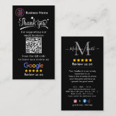 Review Google Review QR Code Google Ratings Visitekaartje (Voorkant / Achterkant)