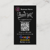 Review Google Review QR Code Google Ratings Visitekaartje (Voorkant)