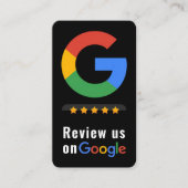 Review Google Review QR Code Google Ratings Visitekaartje (Voorkant)