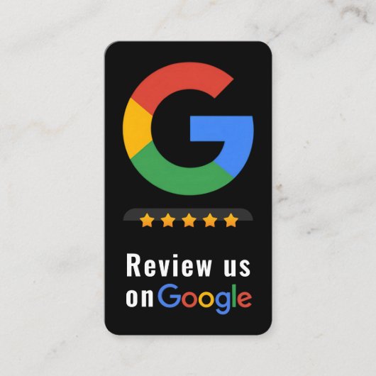 Review Google Review QR Code Google Ratings Visitekaartje (Voorkant)