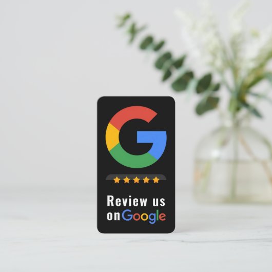 Review Google Review QR Code Google Ratings Visitekaartje (Staand voorkant)